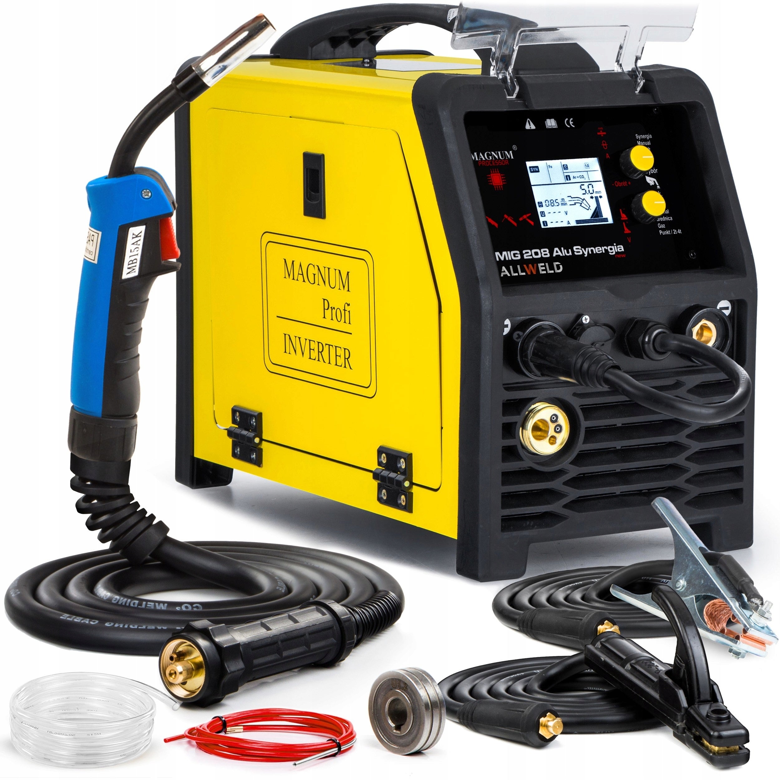 MIGOMAT WELDING MACHINE MAGNUM MIG 208 ALU SYNERGY MAG MMA TIG 230V 200A ALU 3IN1