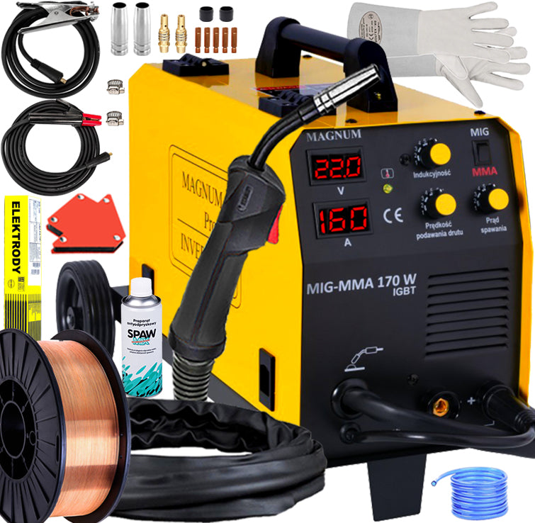 MIGOMAT WELDING MACHINE MAGNUM MIG MAG MMA 170W IGBT 230V