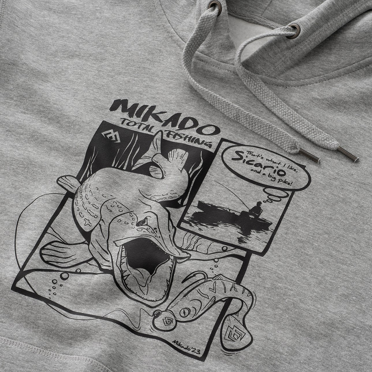 MIKADO SWEATSHIRT - SICARIO - WITH HOOD size S - GRAY Brand Mikado