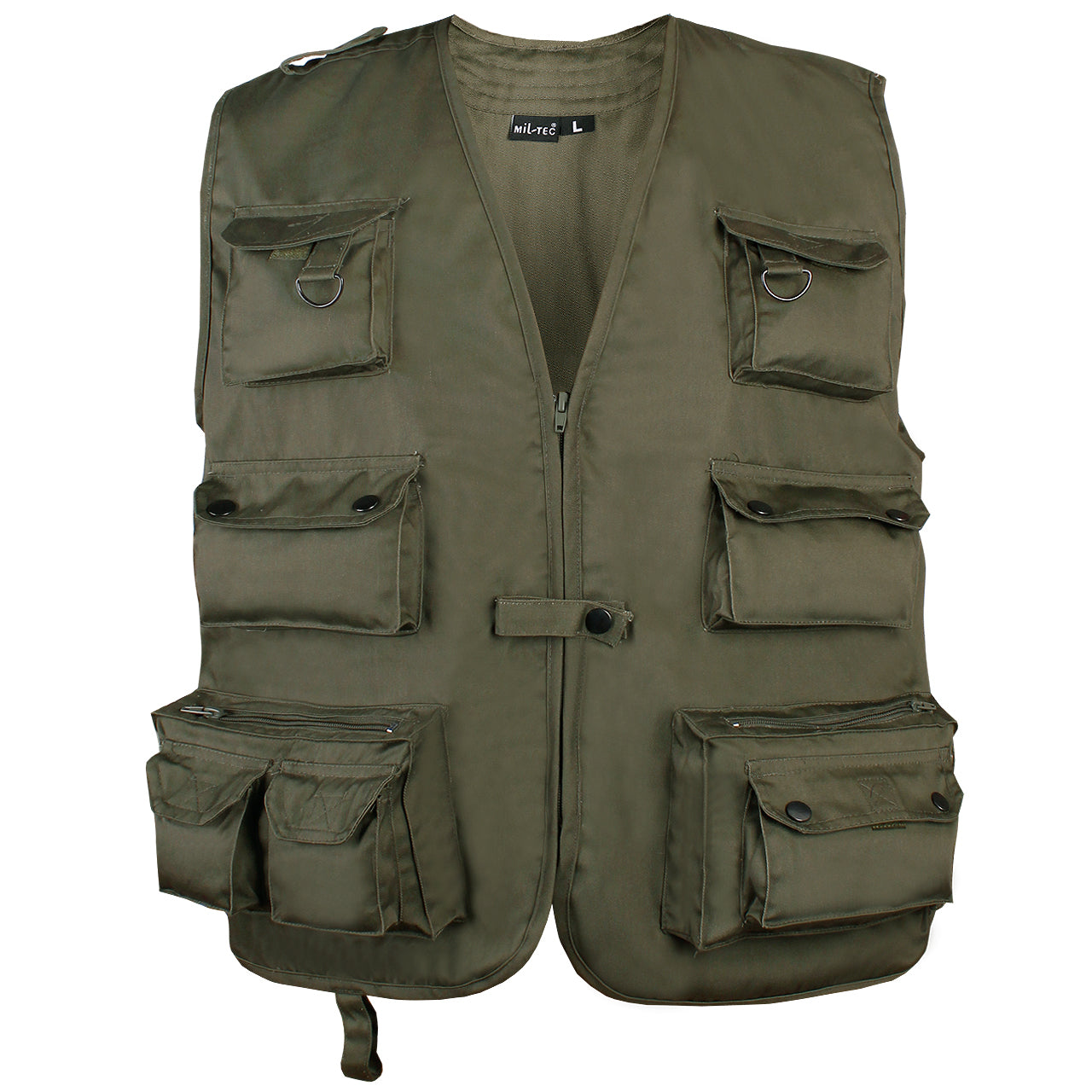 MIL-TEC FISHING VEST HUNTING TANK TOP OLIV 4XL Packaging status original