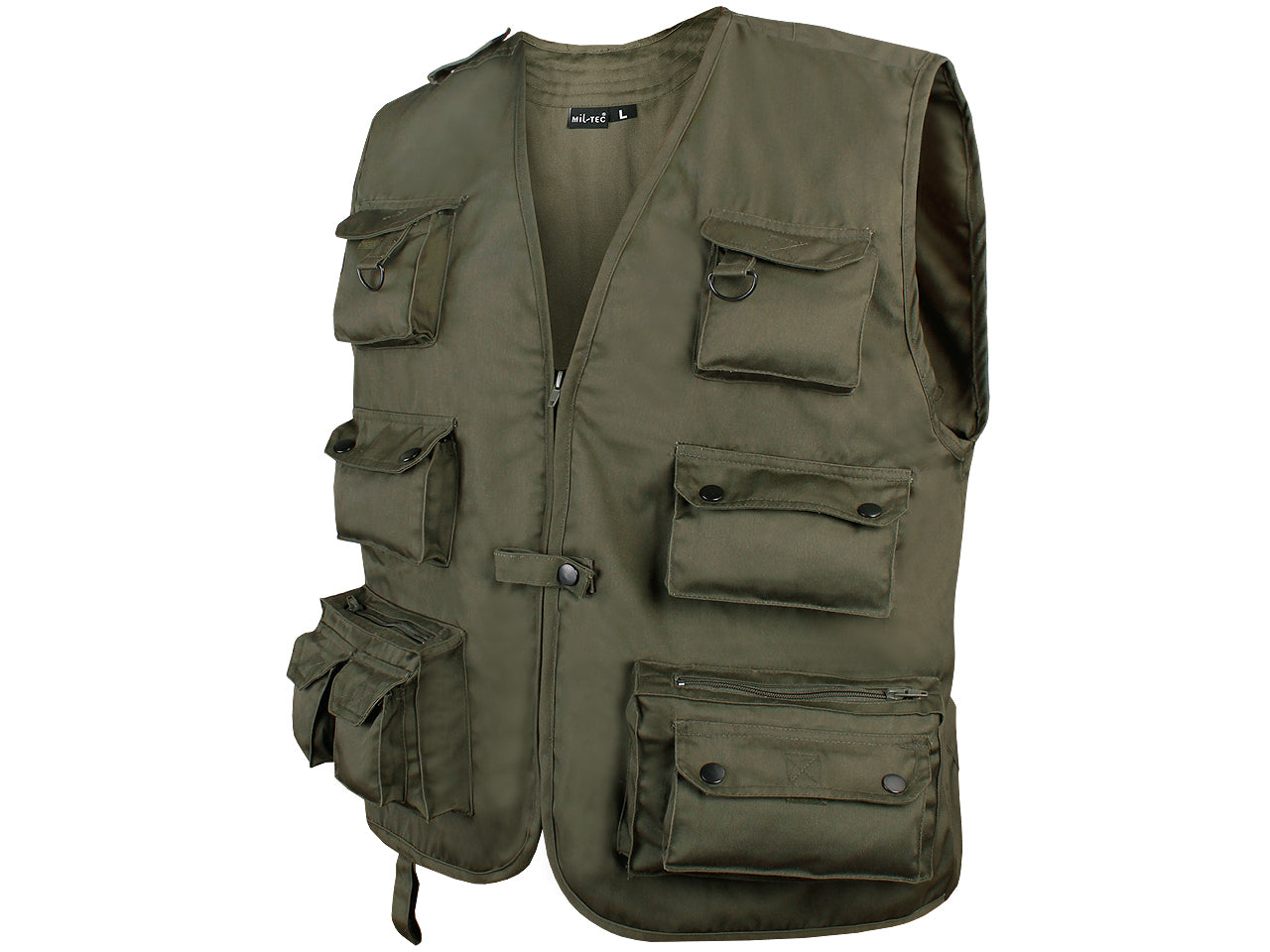 MIL-TEC FISHING VEST HUNTING TANK TOP OLIV 4XL