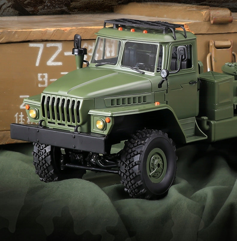 MILITARY REMOTE CONTROLLED CAR URAL MILITARY WITH TRAILER 1/16 GIFT Kid's age 6+ years