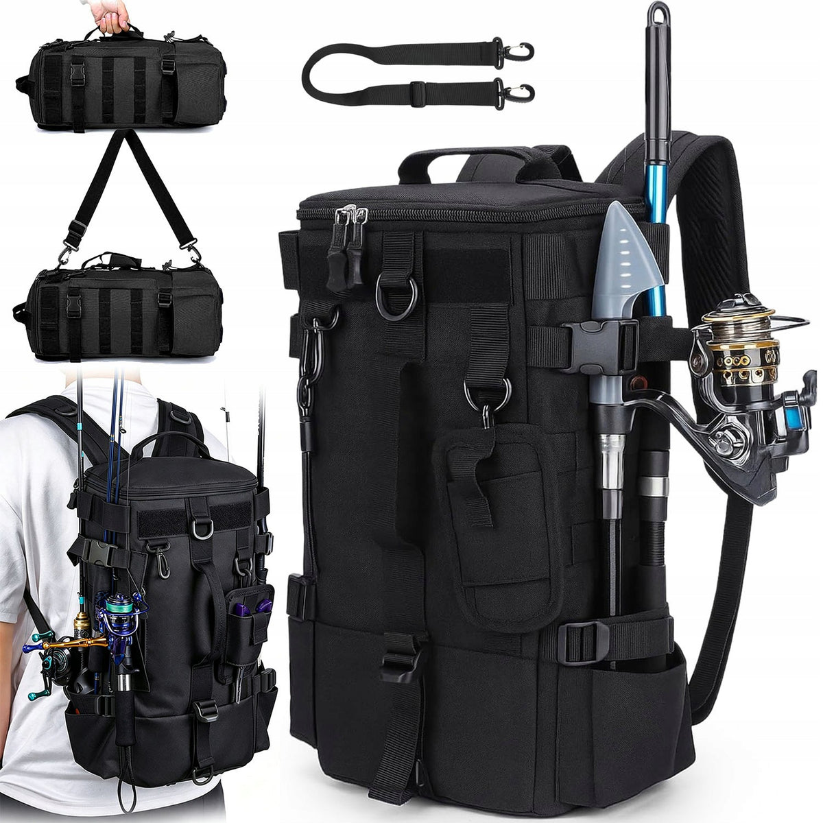 MILITARY TACTICAL HIKING BACKPACK 25L LARGE CAMPING BACKPACK WATER RESISTANT