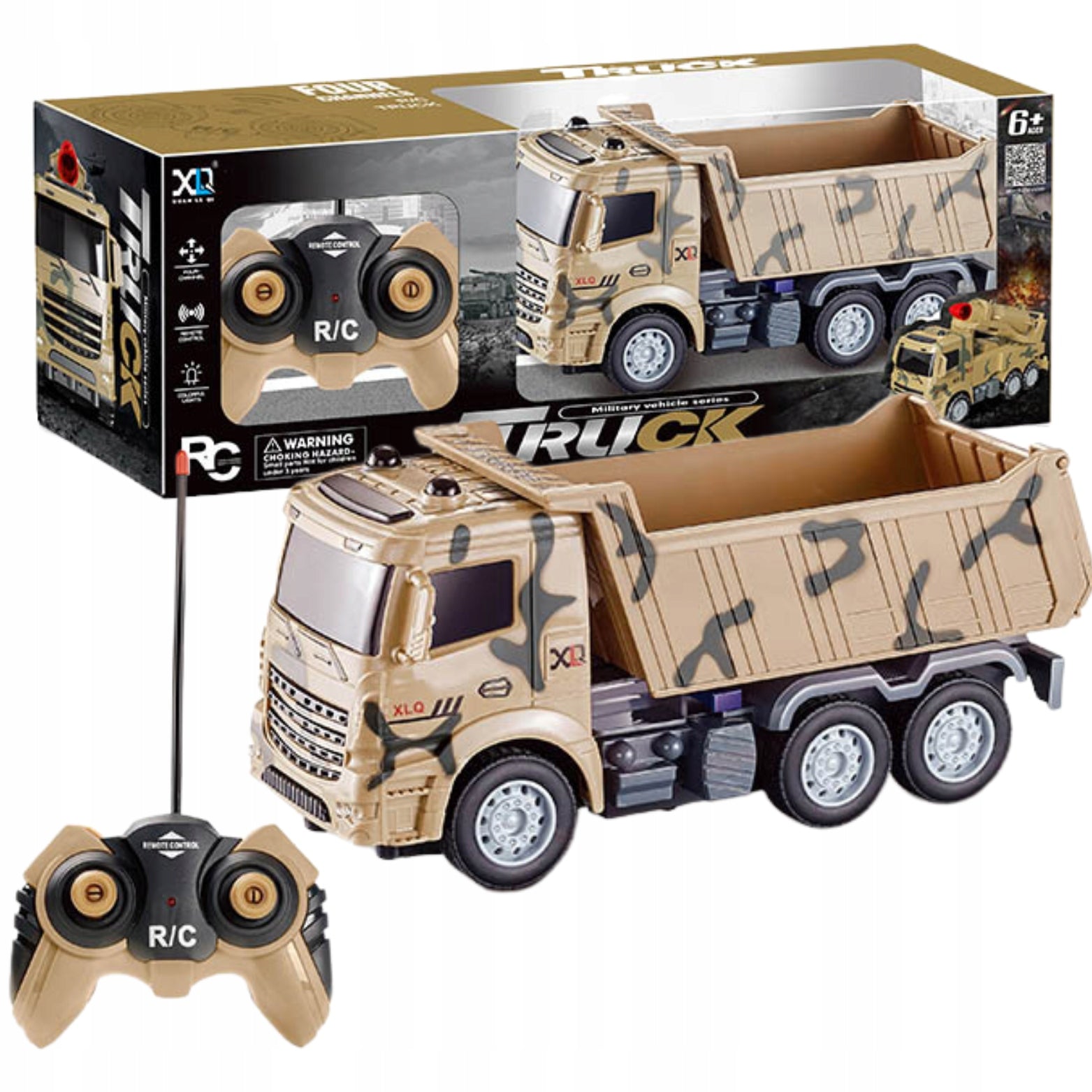 MILITARY TRUCK REMOTE CONTROLLED ON REMOTE CONTROL RC LIGHT CAR