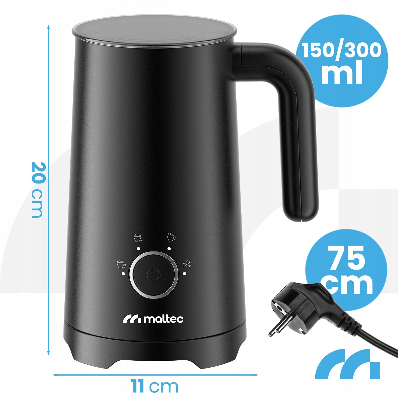 MILK FROTHER ELECTRIC HEATER 300ML 4 MODES 400W Manufacturer code Elektryczny Spieniacz do Mleka 114853