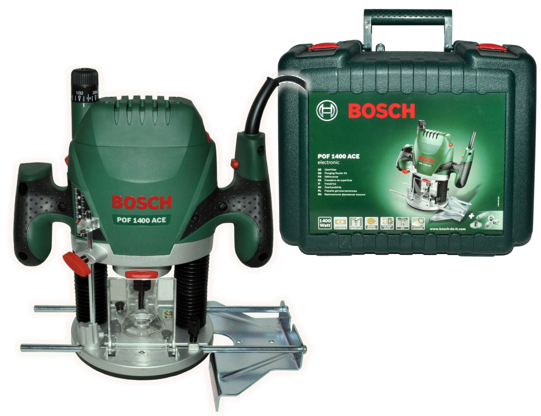 MILLING MACHINE POF 1400 ACE BOSCH + SUITCASE + 1 cutter