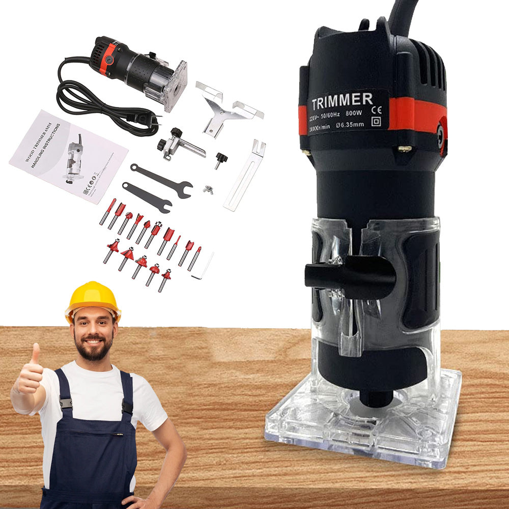 MILLING MACHINE TRIMMER 800W FOR WOOD ELECTRIC MANUAL BASE GUIDES