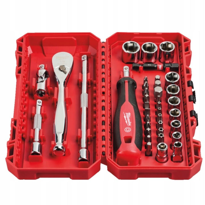 MILWAUKEE SOCKET WRENCH SET RATCHET 1/4'' IMPACT BITS PH PZ 38el