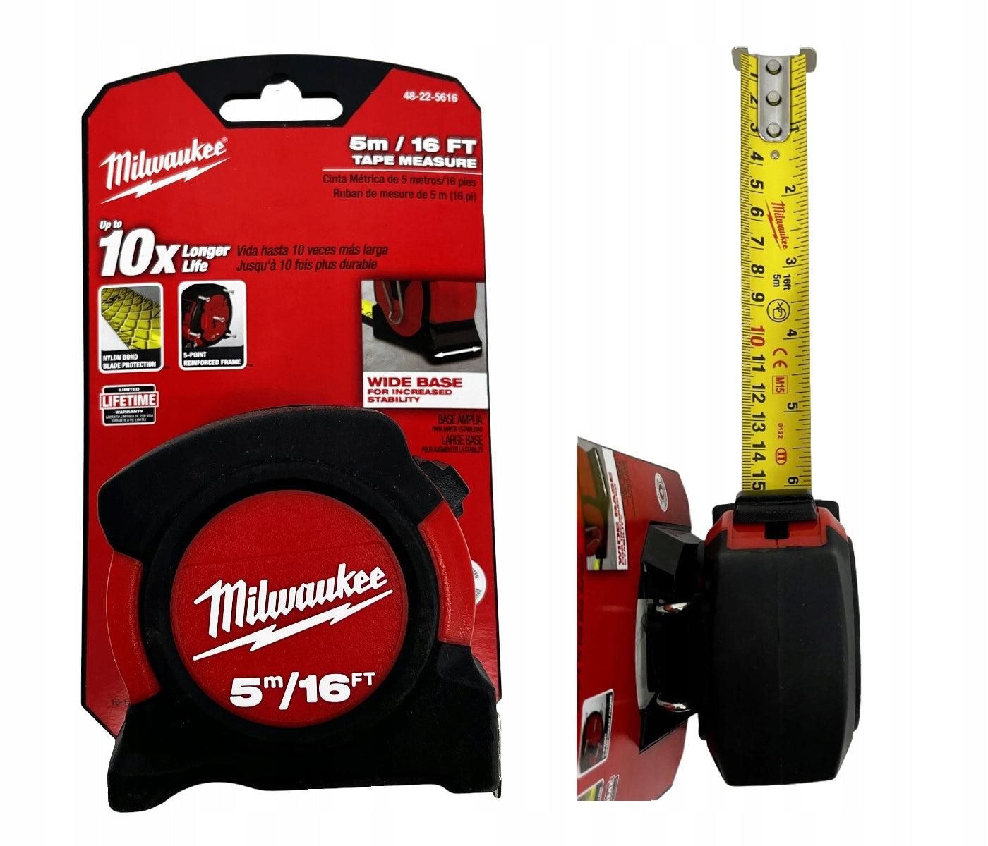 MILWAUKEE roll-up meter MEASURE 5m/27mm non-magnetic 48225616