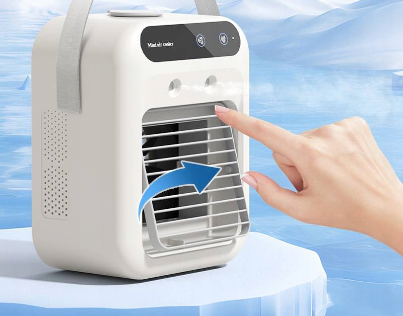 MINI AIR CONDITIONER 500ML 3IN1 FAN HUMIDIFIER AIR COOLING Noise level 30 dB