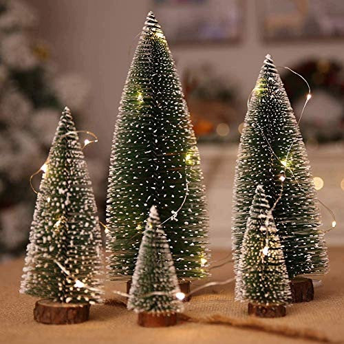 MINI ARTIFICIAL CHRISTMAS TREES SET OF 5 PIECES 10 30 CM CHRISTMAS DECORATION Brand no brand