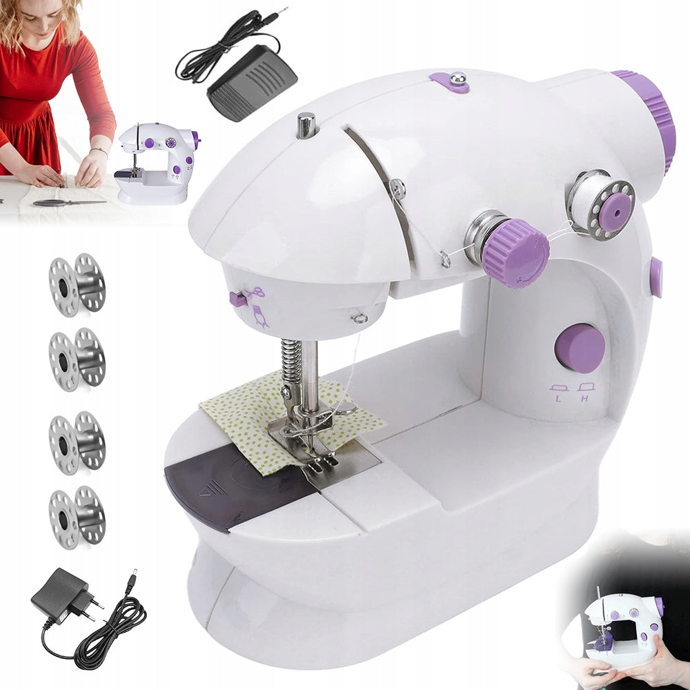 MINI AUTOMATIC SEWING MACHINE WITH PEDAL 2 SEWING MODES