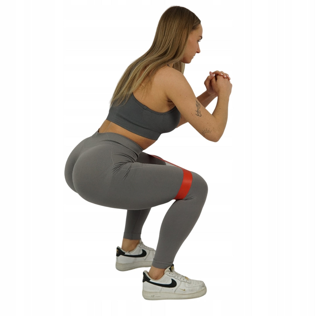 MINI BAND EXERCISE RESISTANCE SET 5 PCS HIP BAG - KURA SPORT Color multicolor