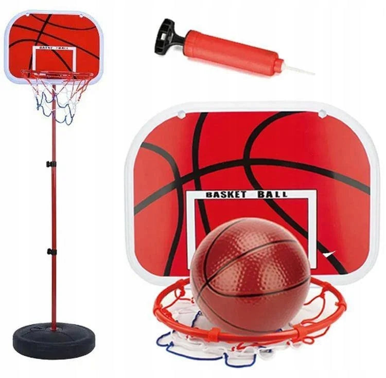 MINI BASKETBALL SET BASKET WITH BOARD STAND BALL PUMP 139 CM
