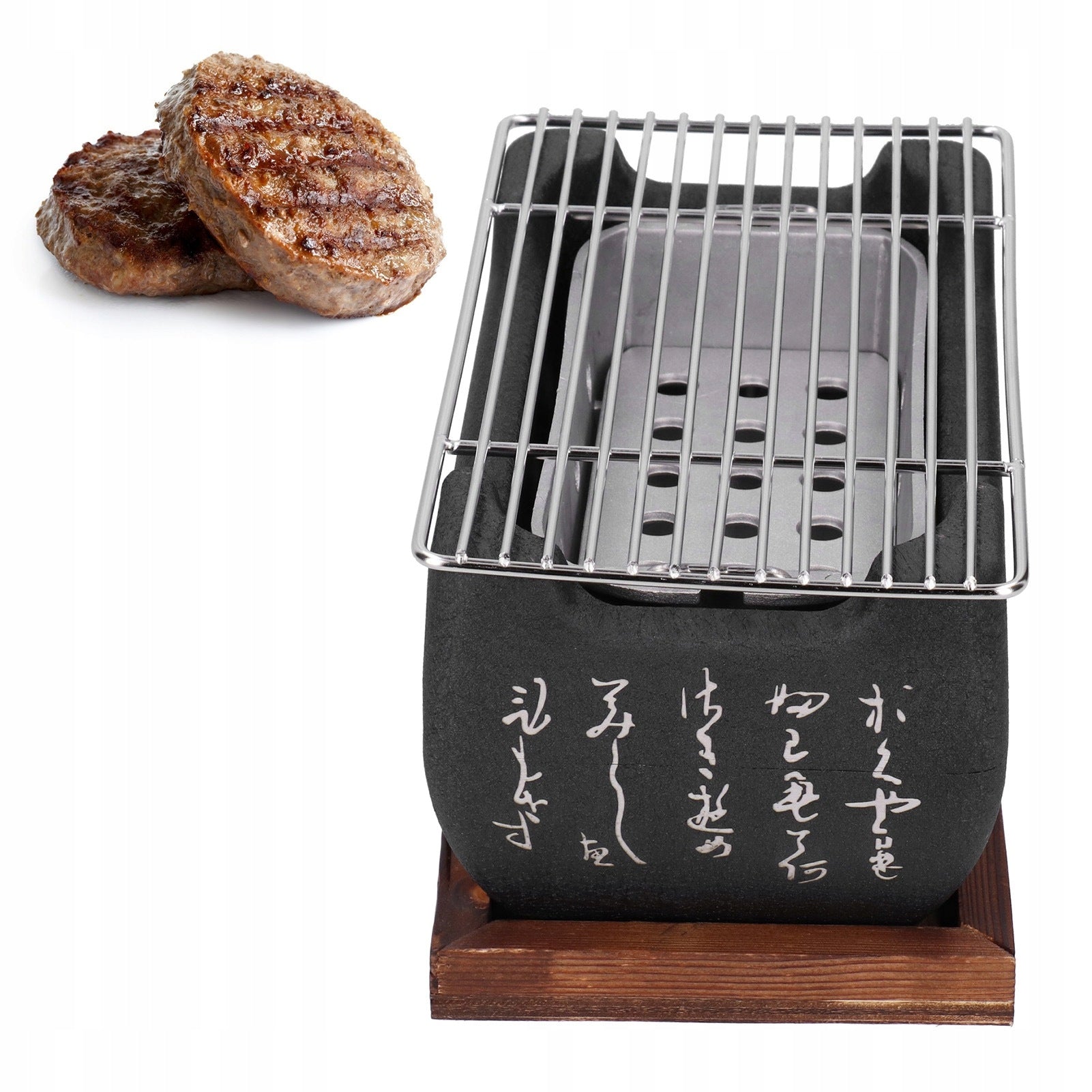 MINI BBQ JAPANESE GRILL, PORTABLE, ANTI-ADHESIVE ALUMINUM Grill width 24.6 cm