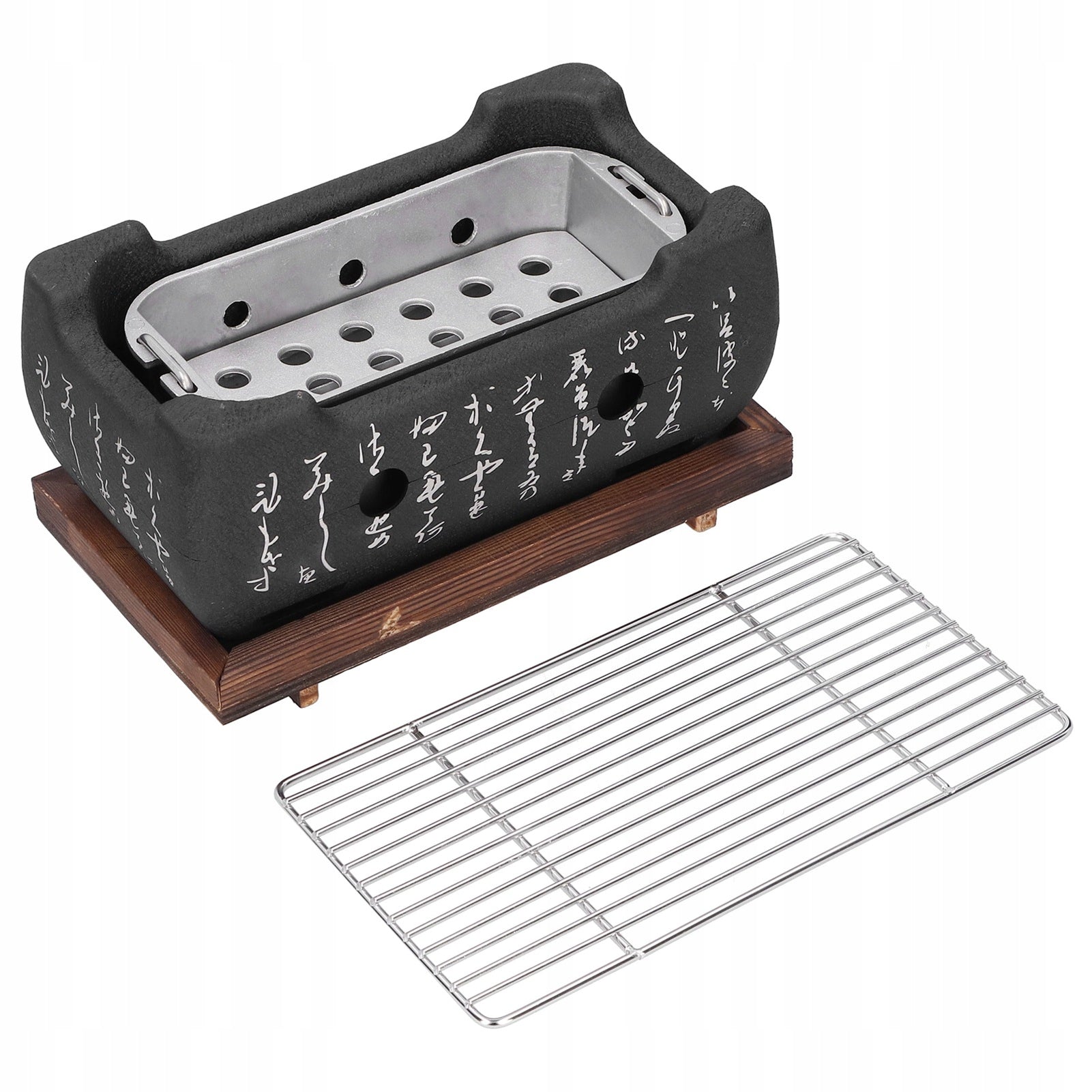 MINI BBQ JAPANESE GRILL, PORTABLE, ANTI-ADHESIVE ALUMINUM Manufacturer no brand