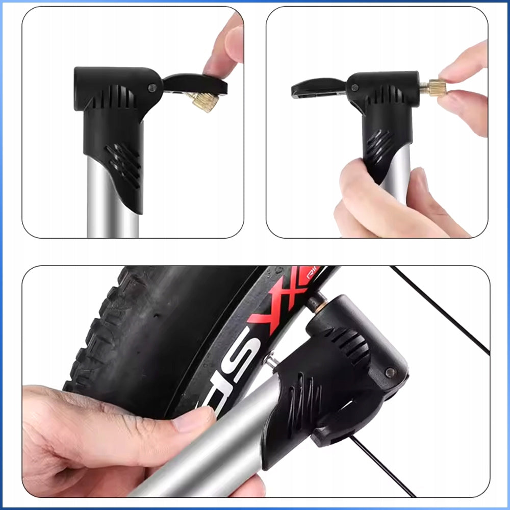 MINI BICYCLE PUMP 21 CM MANUAL WITH TRAVEL VALVE FOR PUMPING THE BIKE Brand no brand