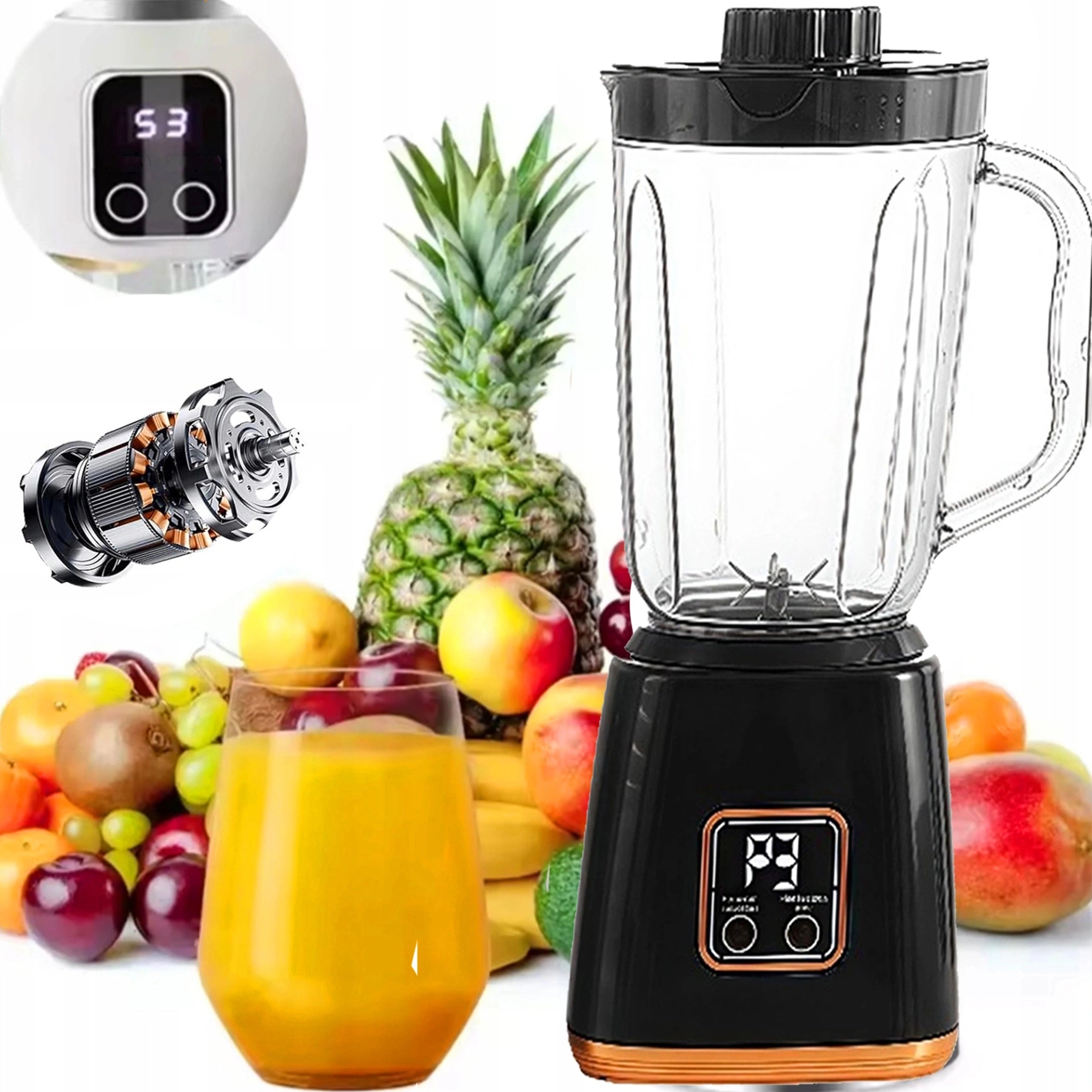 MINI BLENDER HIGH POWER 50W 750ML LED DISPLAY 3 MODES WIRELESS OPERATION