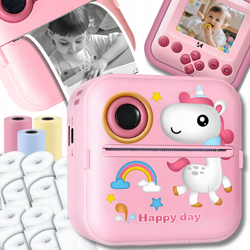 MINI CAMERA FOR KIDS PRINT THERMAL PRINTER PHOTOS VIDEOS GAMES 14 ROLLS