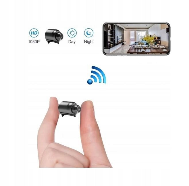 MINI CAMERA SMART WIFI IP FULL HD BLACK SMALL