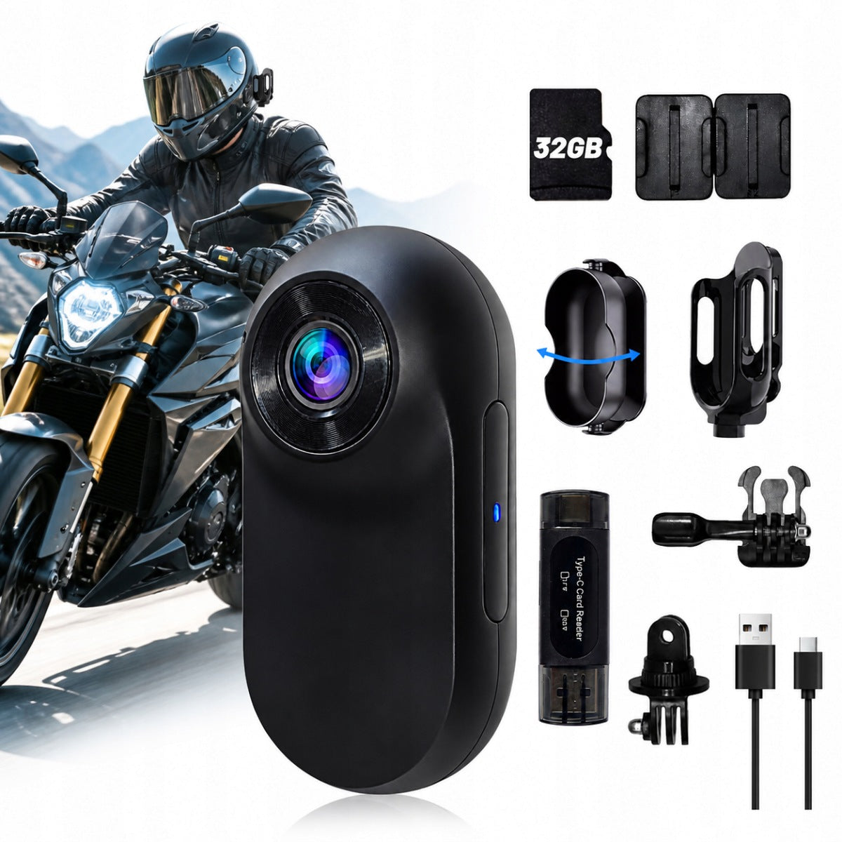 MINI CAMERA SPORT MAGNETIC STABILIZATION ANTI-SHAKE