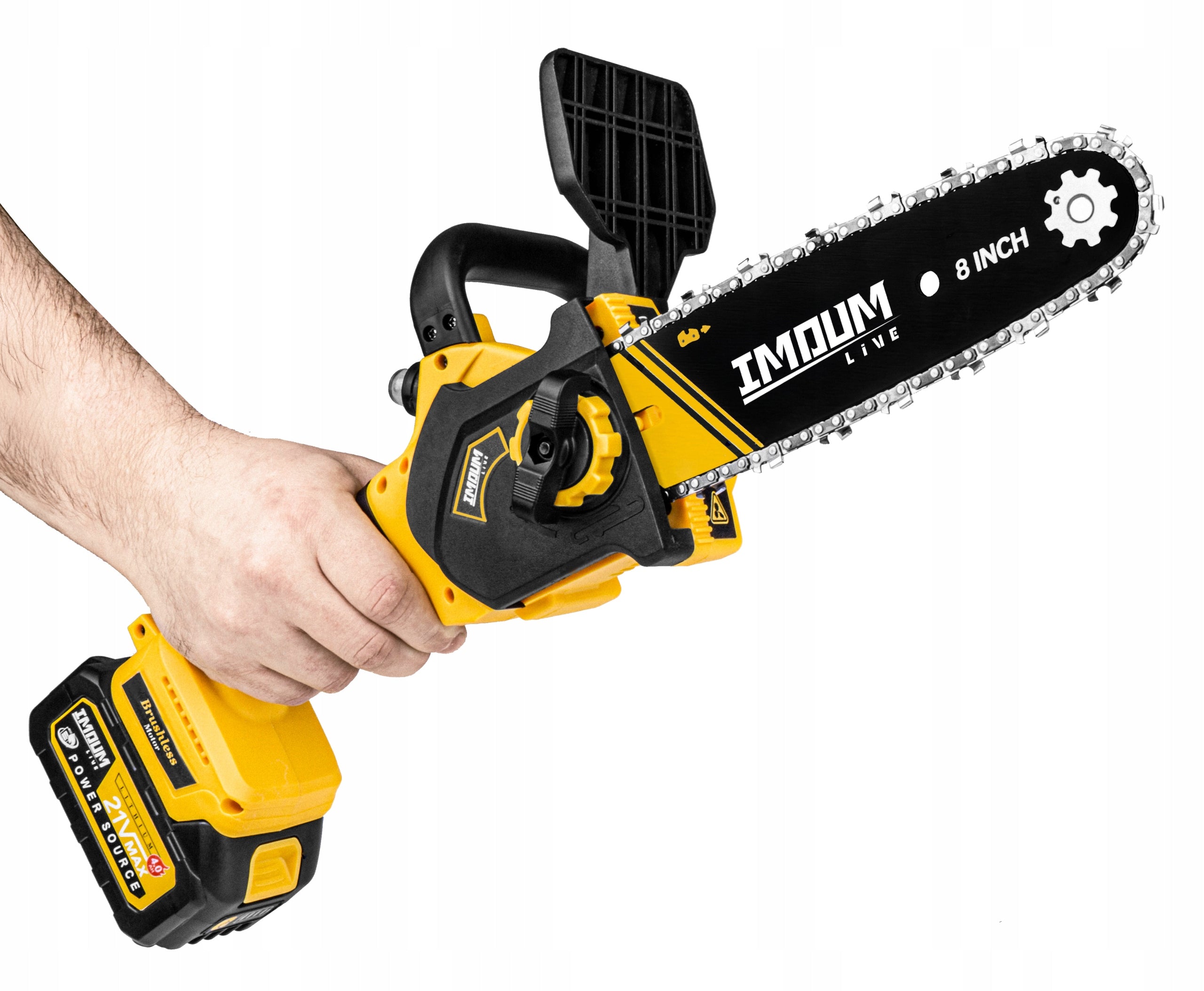 MINI CHAINSAW CORDLESS SAW 8" TWO BATTERIES SET Brand IMOUM