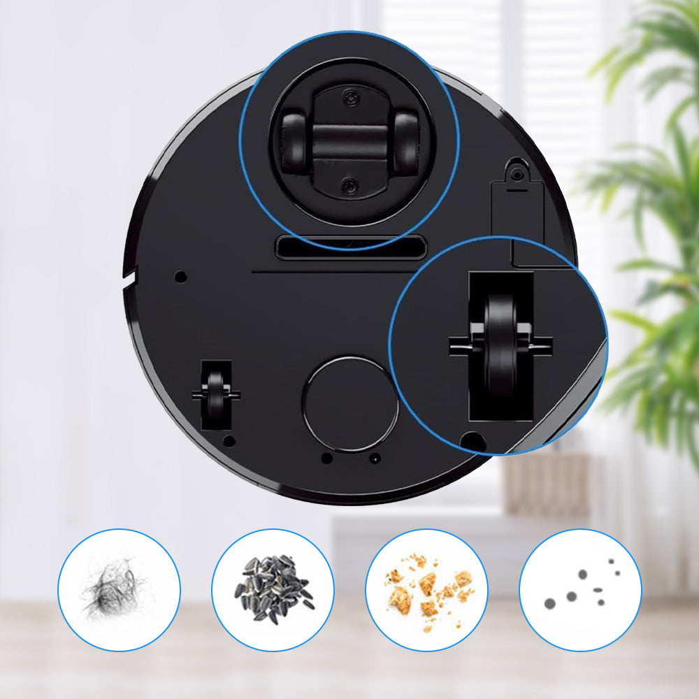 MINI CLEANING ROBOT WITH MOP SMART UV 15000PA 2000MAH BLACK USB Product depth 20.5 cm