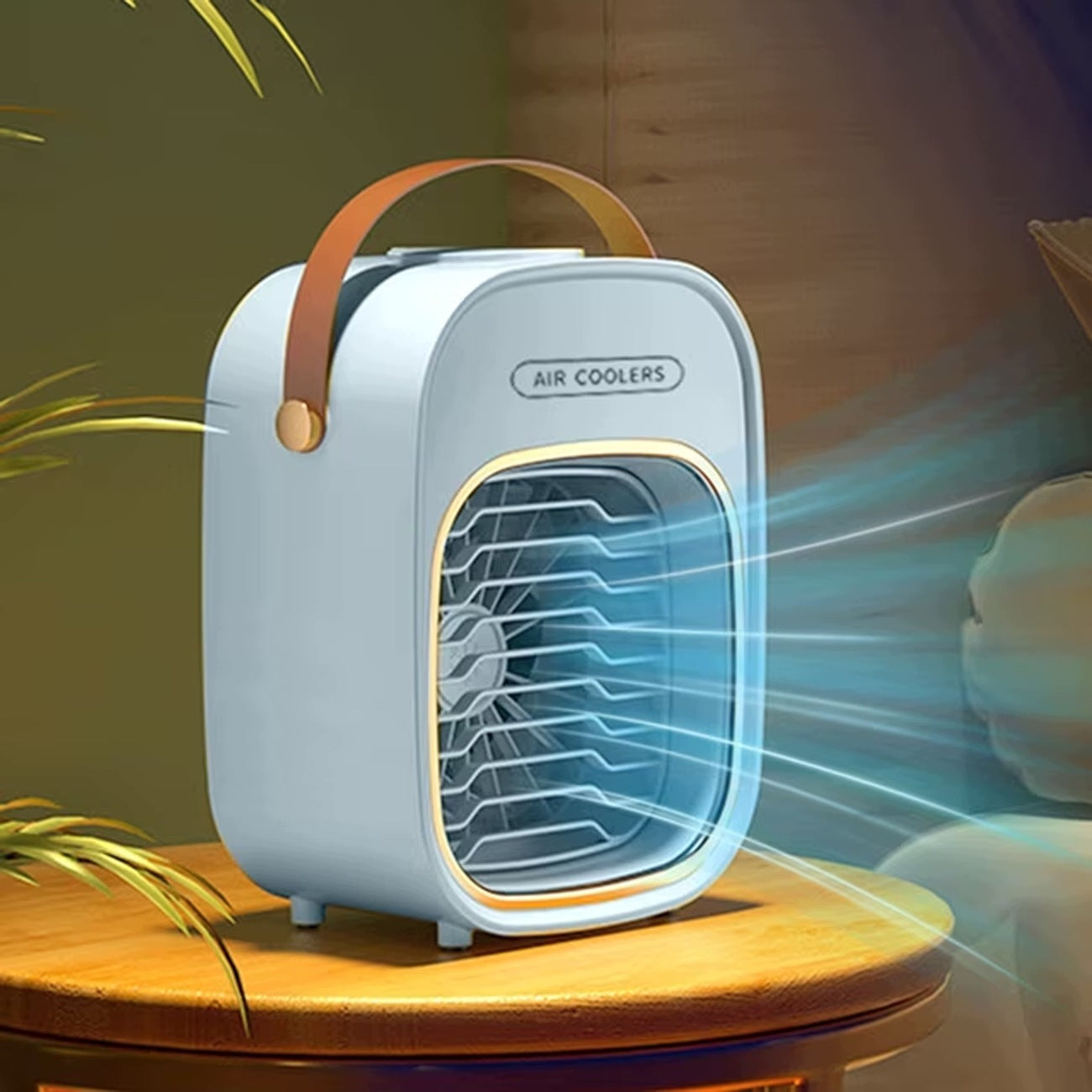 MINI COOLING FAN WITH USB MIST PORTABLE DESK AIR CONDITIONER Packaging status original