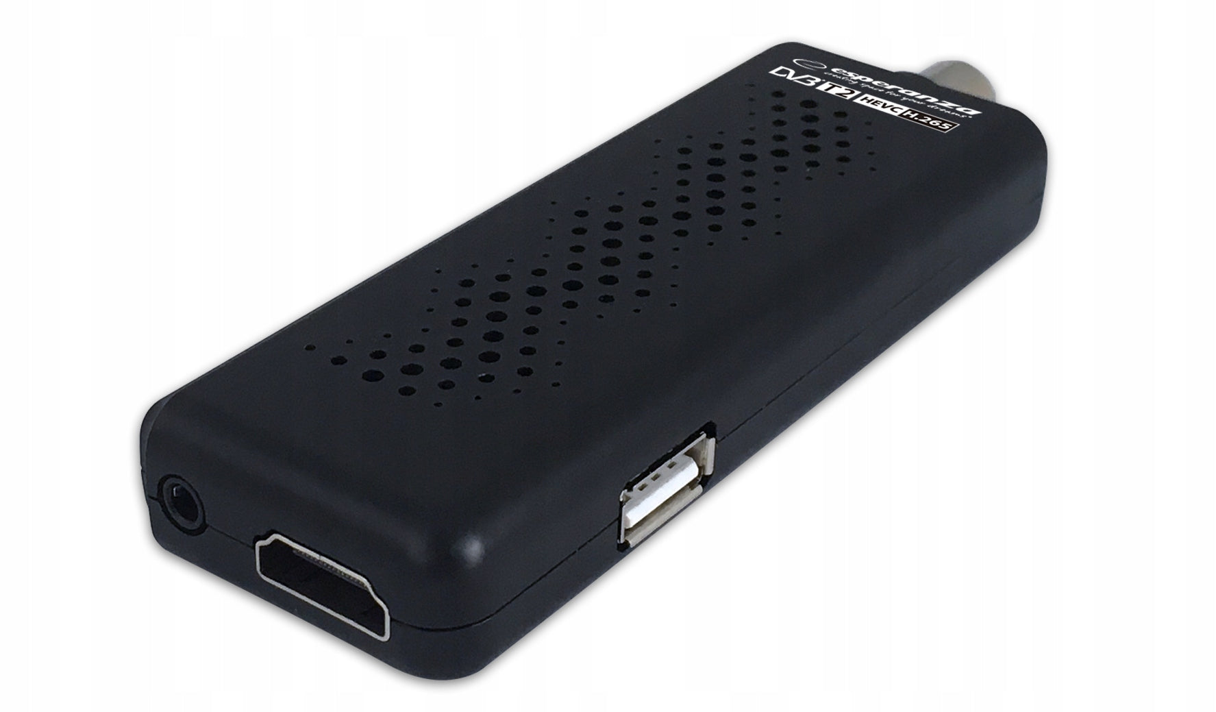 MINI DECODER TUNER TV DVB-T2 HEVC H.265 FULL HD REMOTE CONTROL CABLE HDMI SET Manufacturer code EV109R