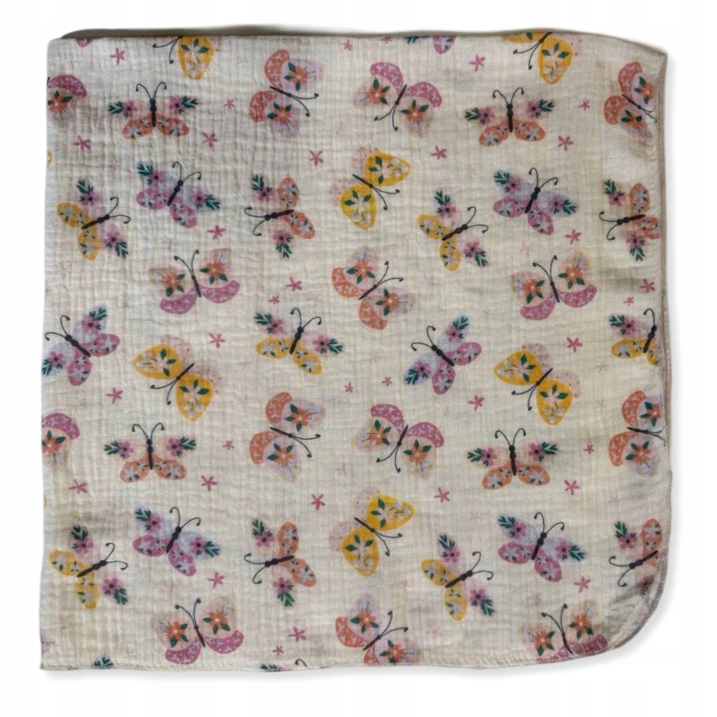 MINI DIAPER MUSLIN Diaper 38x38 Cloth Pattern BUTTERFLIES