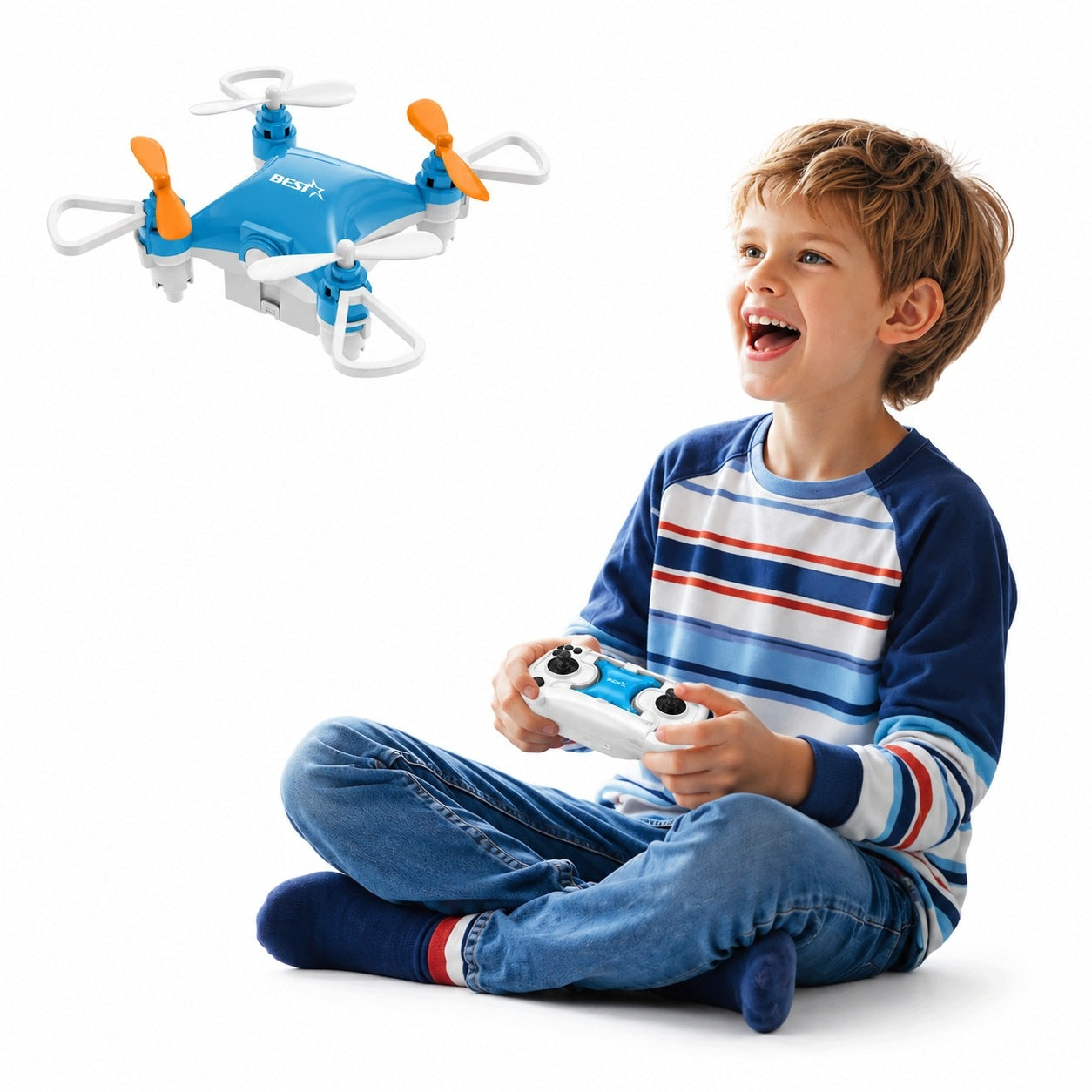 MINI DRONE Controller Case-Pilot |3D Aerobatics, LED, 360° Rotation Manufacturer code Mini Dron Niebieski