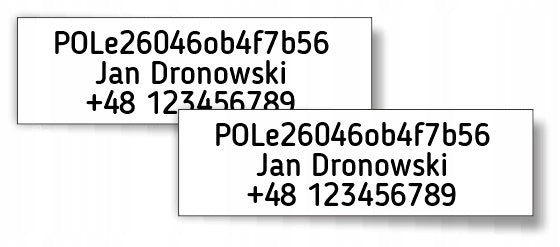 MINI DRONE STICKER OPERATOR NUMBER 9x30mm 2 pieces
