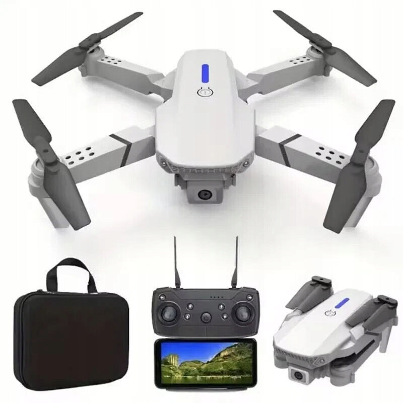 MINI DRONE WITH 4K CAMERA, QUADCOPTER RC, HEADLESS MODE, 3 BATTERIES Model Dron z kamerą 4K