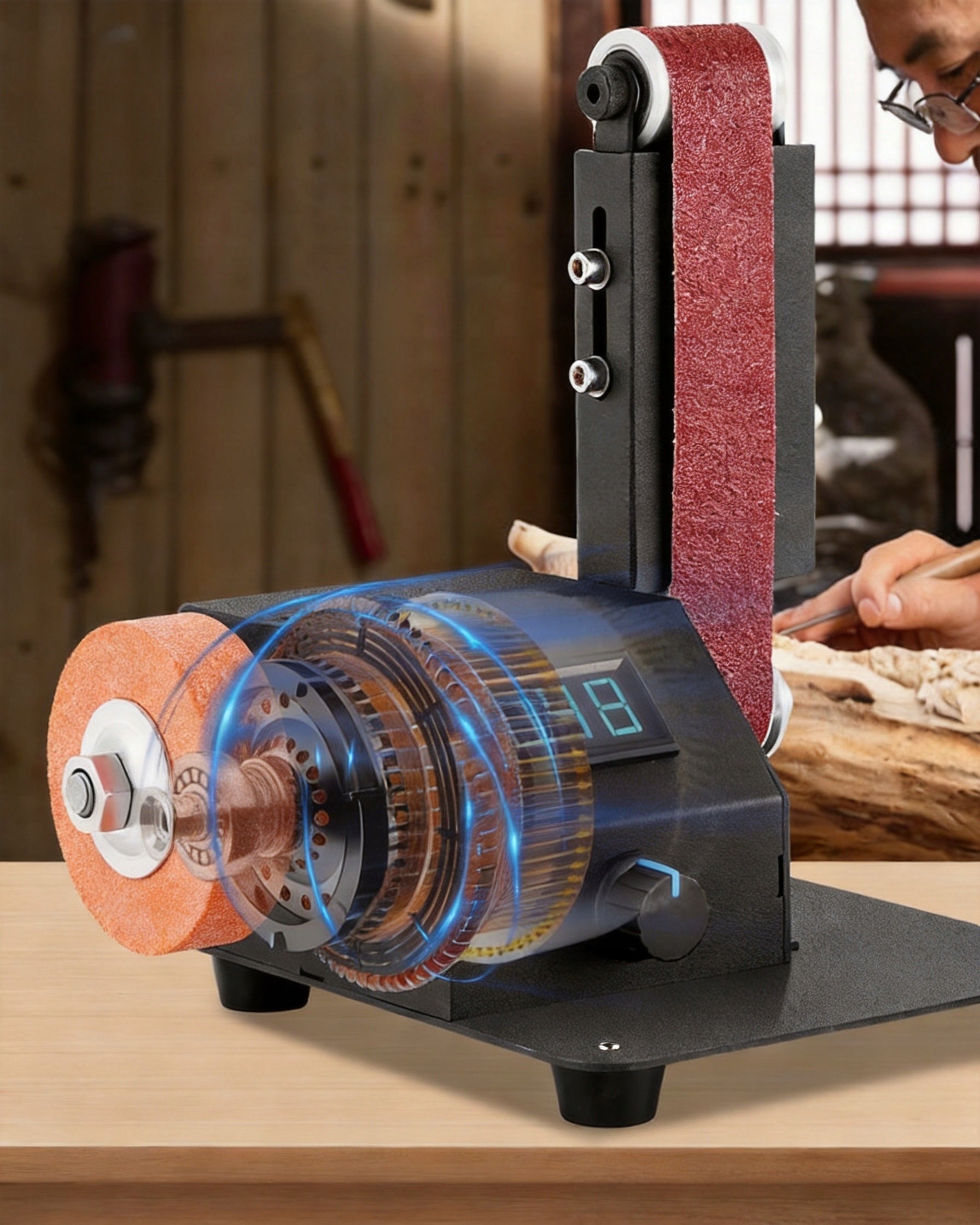 MINI ELECTRIC MULTIFUNCTION BELT SANDER FOR METAL WOOD 350W Manufacturer code 4466154