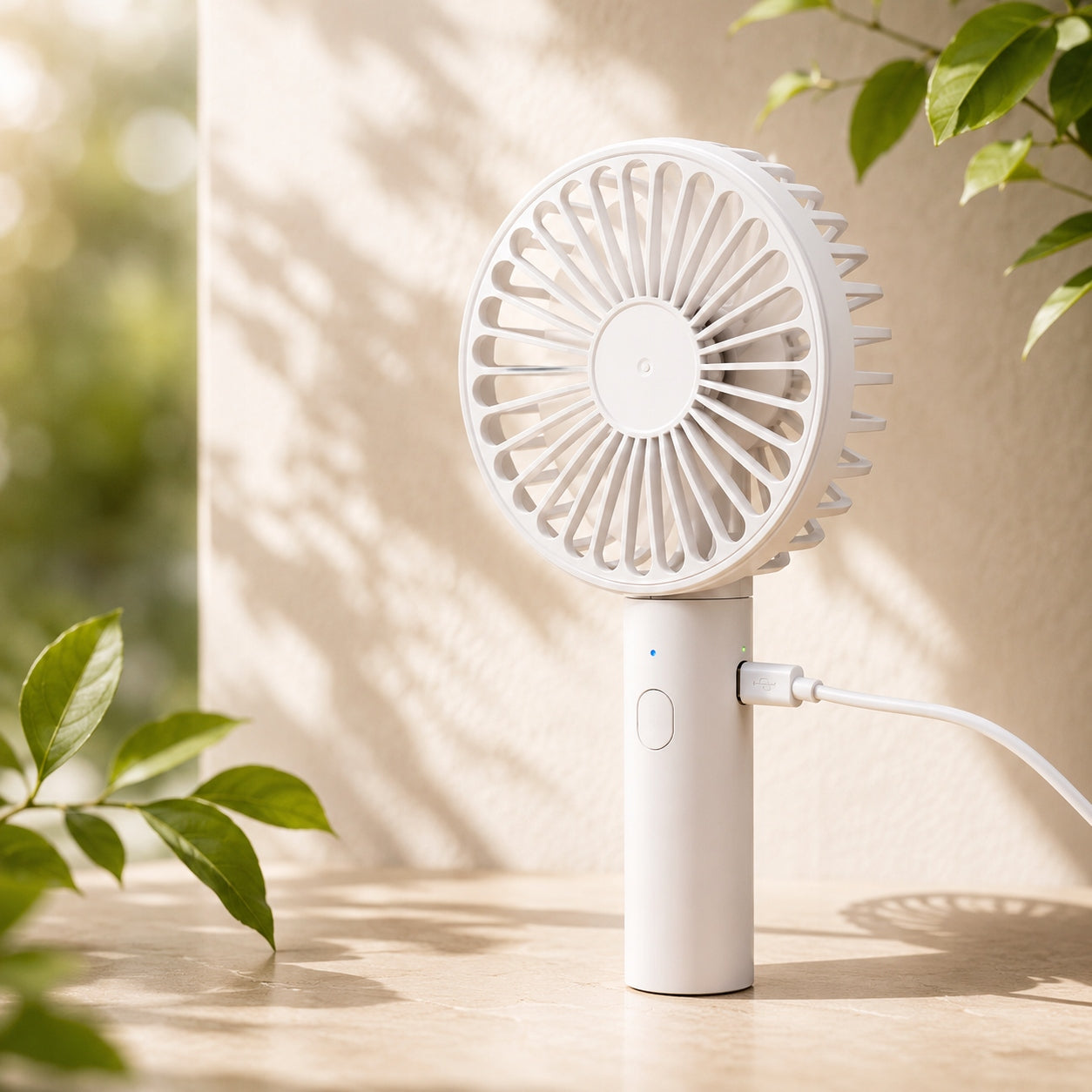 MINI FAN TIROSS FOLDABLE POCKET USB-C CORDLESS FAN Dominant color white