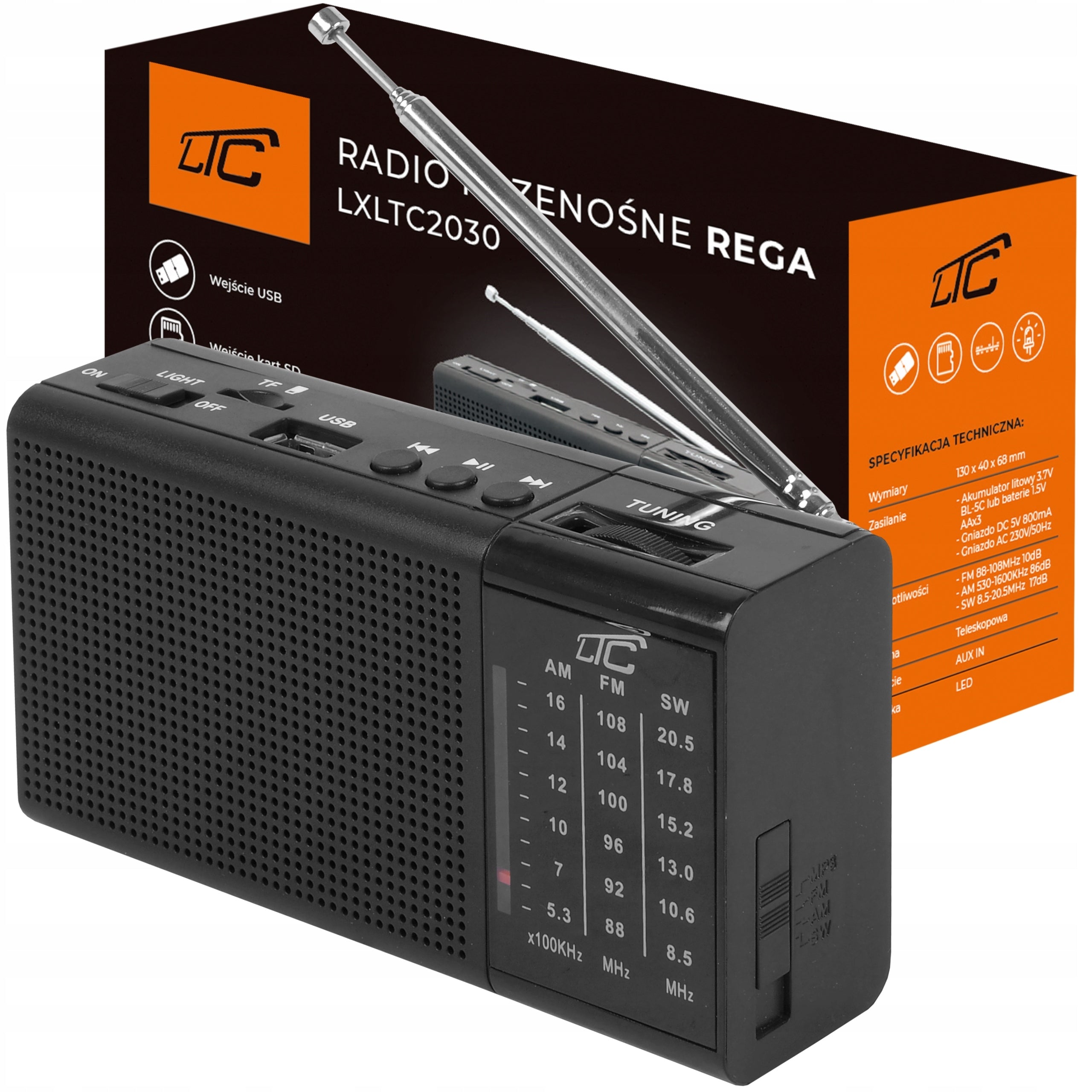 MINI FM RADIO PORTABLE FOR AA BATTERIES OR BATTERY POWERBANK USB FREEBIES Manufacturer code LTC2030