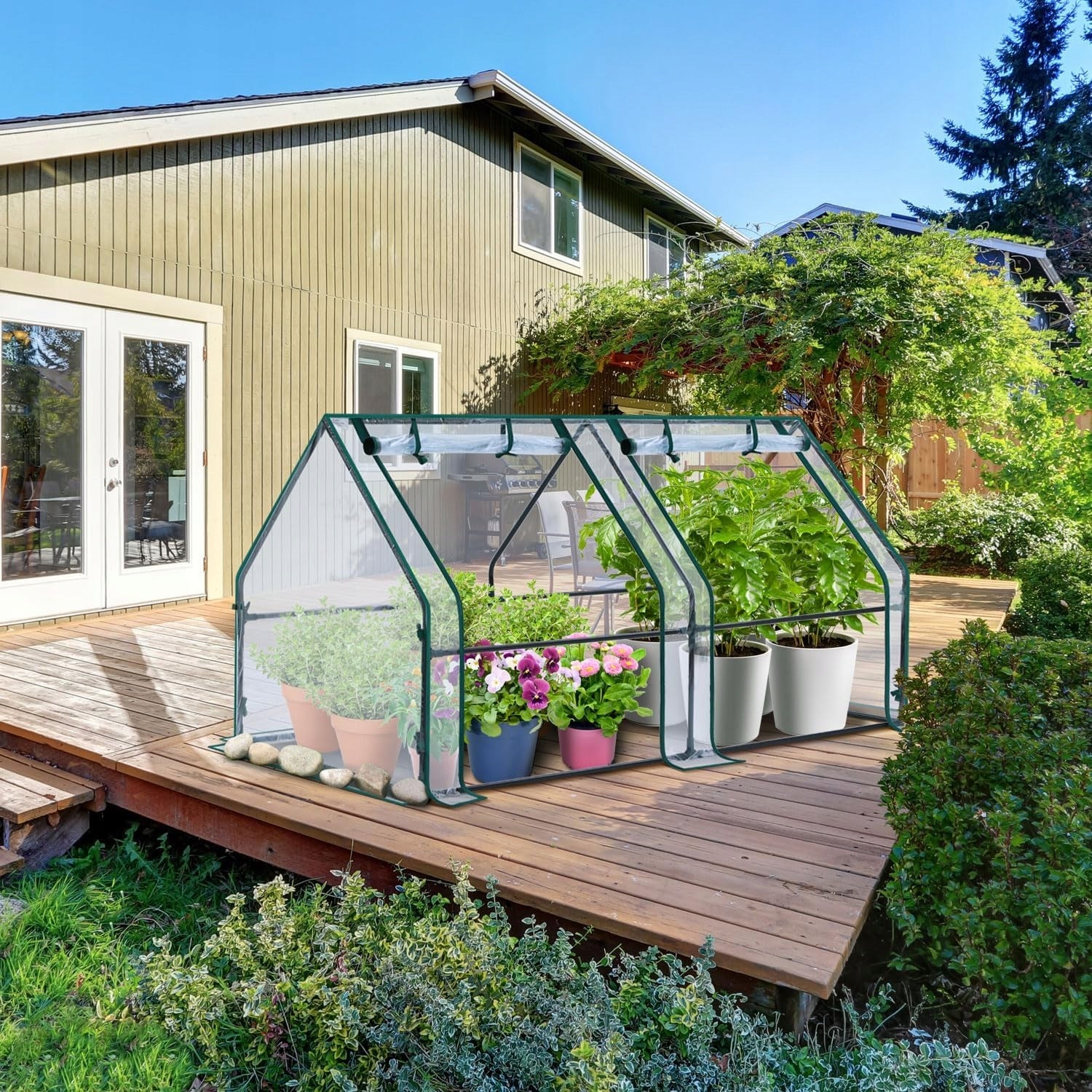 MINI GARDEN BALCONY GREENHOUSE 180X90X90 CM SIMPLE INSTALLATION AND EASY Length 1.8 m