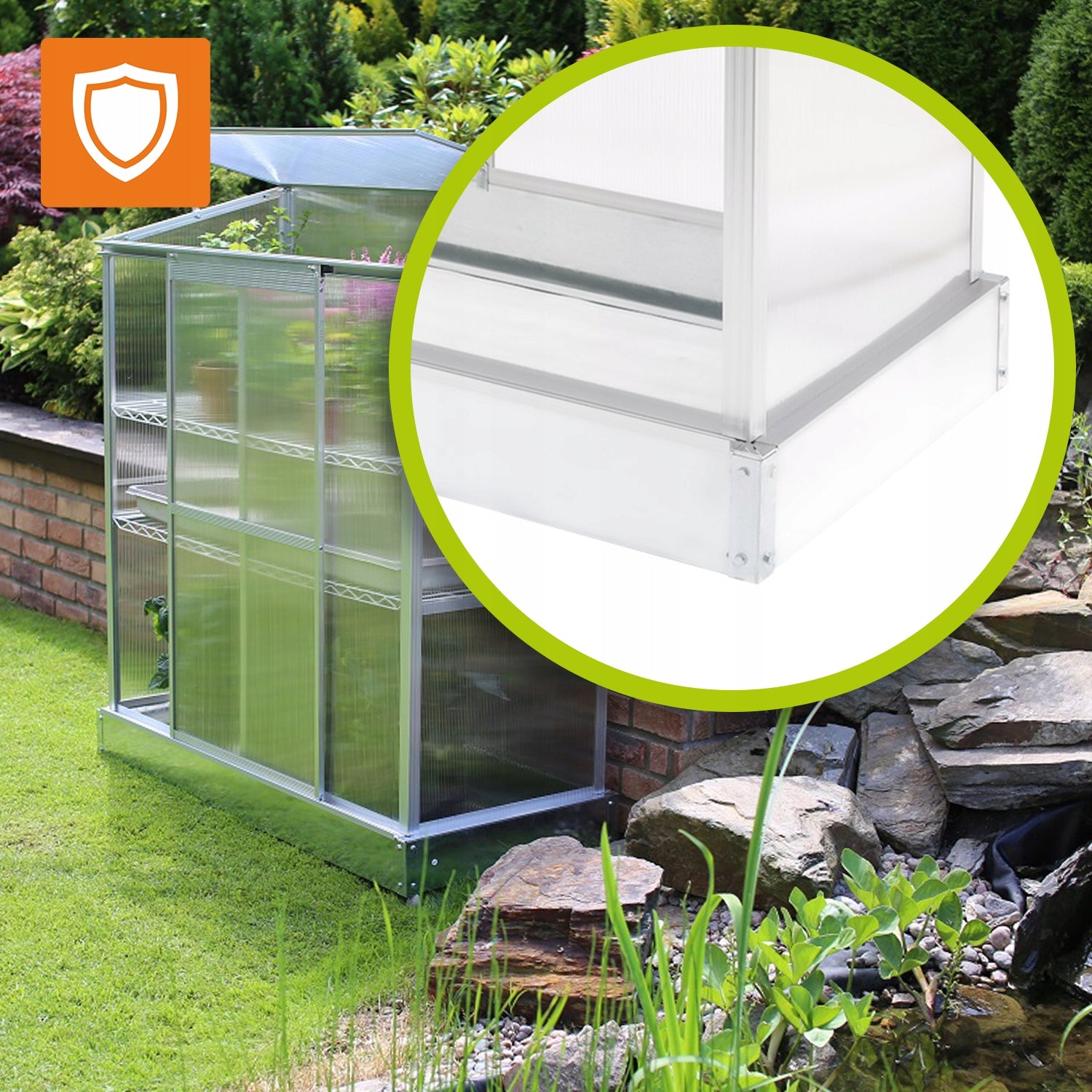 MINI GARDEN GREENHOUSE 130x58x140 BALCONY WALL POLYCARBONATE - Hosta EAN (GTIN) 5907708173744
