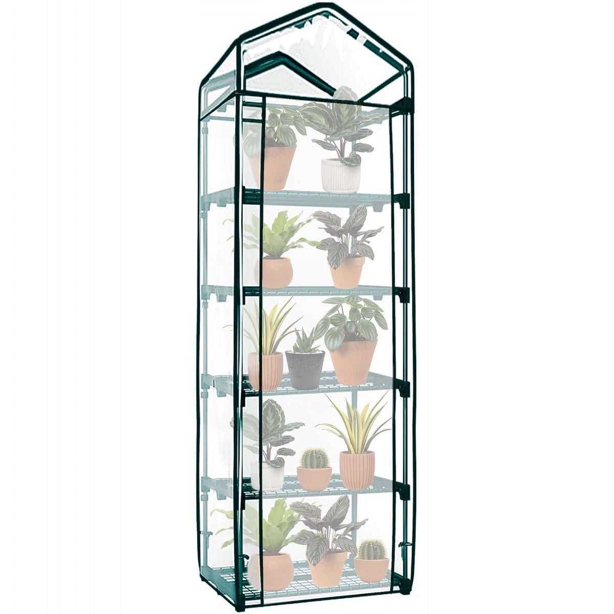 MINI GARDEN GREENHOUSE FOR FREESTANDING BALCONY HIGH 5 SHELVES 190x 70x 50cm Manufacturer code GT0007