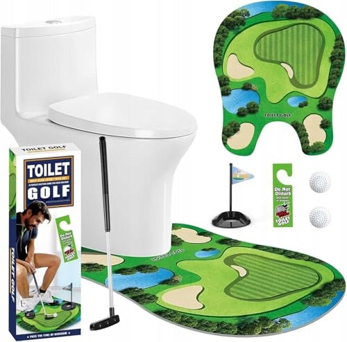 MINI GOLF TOILET SET GAME FOR ADULTS GIFT 6 PCS. Brand no brand