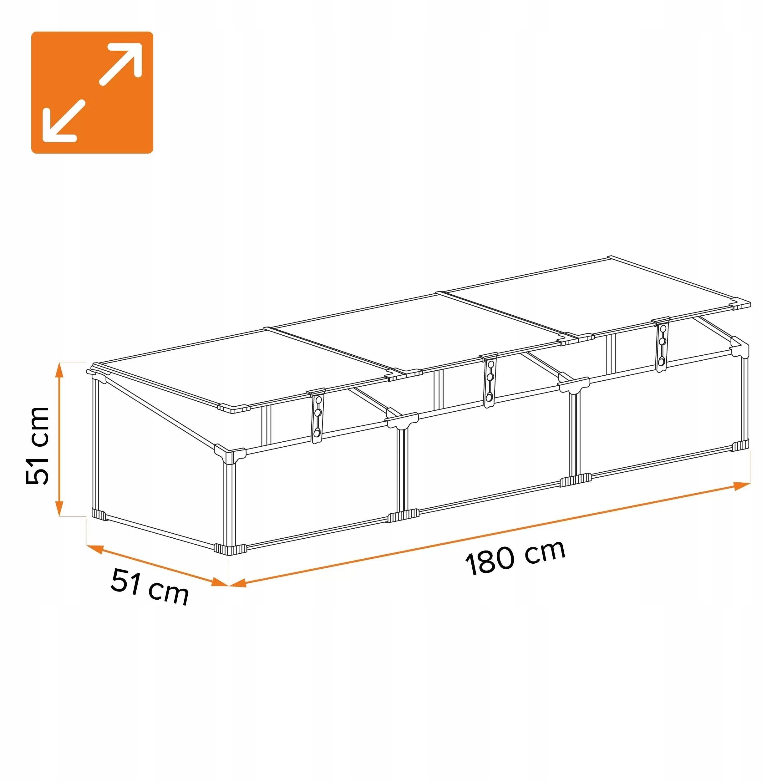 MINI GREENHOUSE 180 CM POLYCARBONATE SEEDLING INSPECTION 3 CHAMBERS Magnolia III Packaging status original