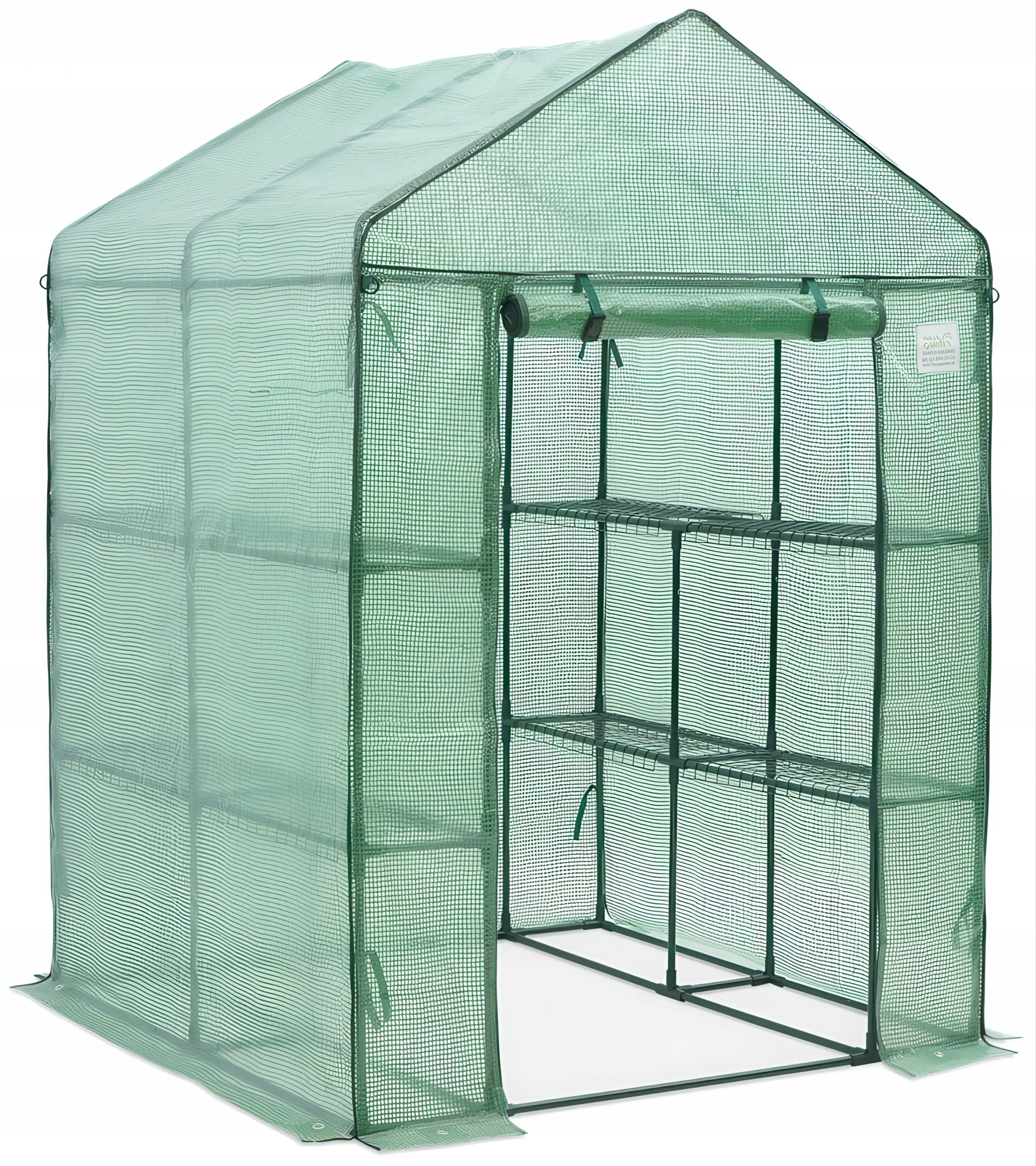 MINI GREENHOUSE Balcony Garden 140x140 cm with Bookcase 8 Shelves Green UV4 Manufacturer code 003002