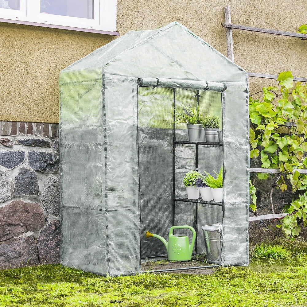 MINI GREENHOUSE GARDEN FOIL TUNNEL FOIL 1,4x2m 4 SHELVES Manufacturer GardenLine