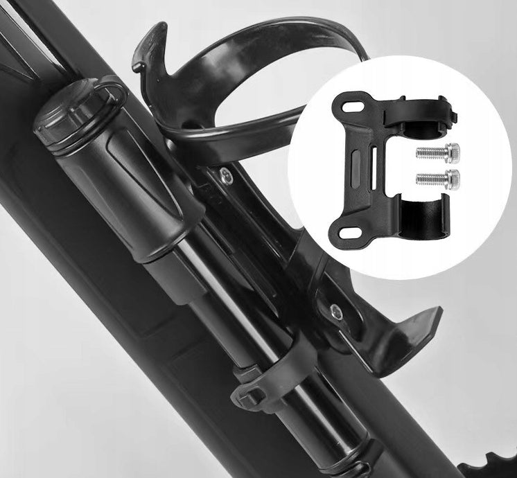 MINI HAND BICYCLE PUMP FOR BICYCLE PUMPING + FRAME HOLDER Color black
