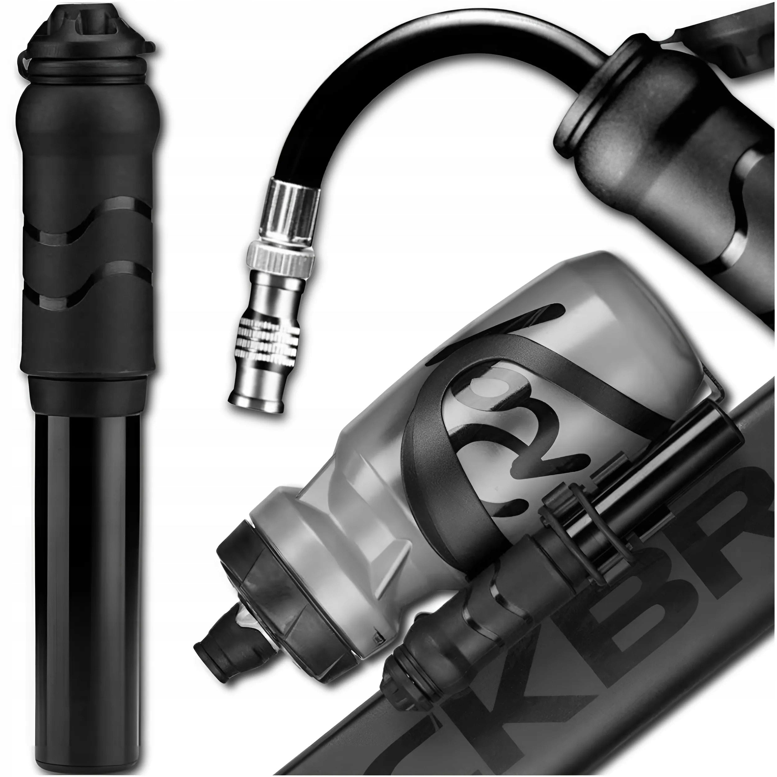 MINI HAND BICYCLE PUMP WITH FRAME HOLDER FOR PUMPING METAL STRONG Color black
