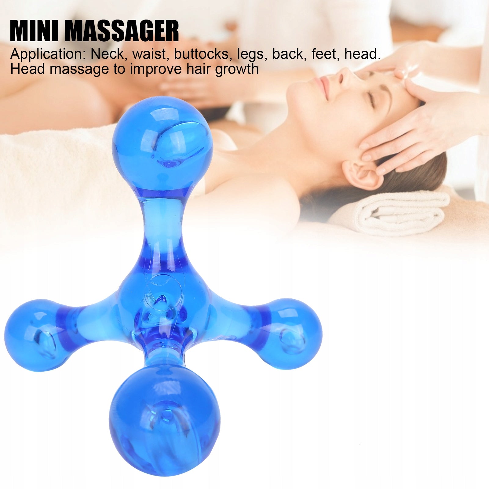 MINI HANDHELD BALL MASSAGER PORTABLE HANDHELD FOR BODY Color blue