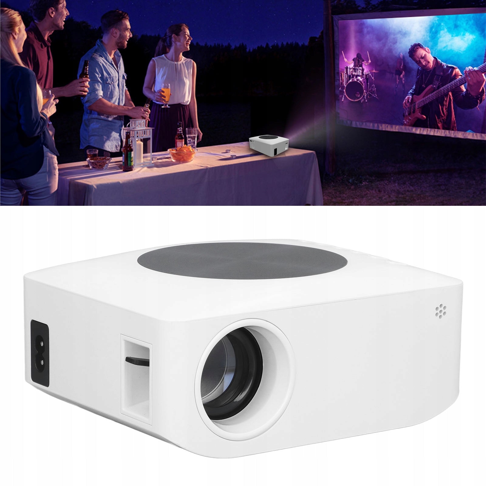 MINI HD PROJECTOR FOR HOME AND OUTDOOR CINEMA WITH LARGE SCREEN 200 INCHES Model 2612