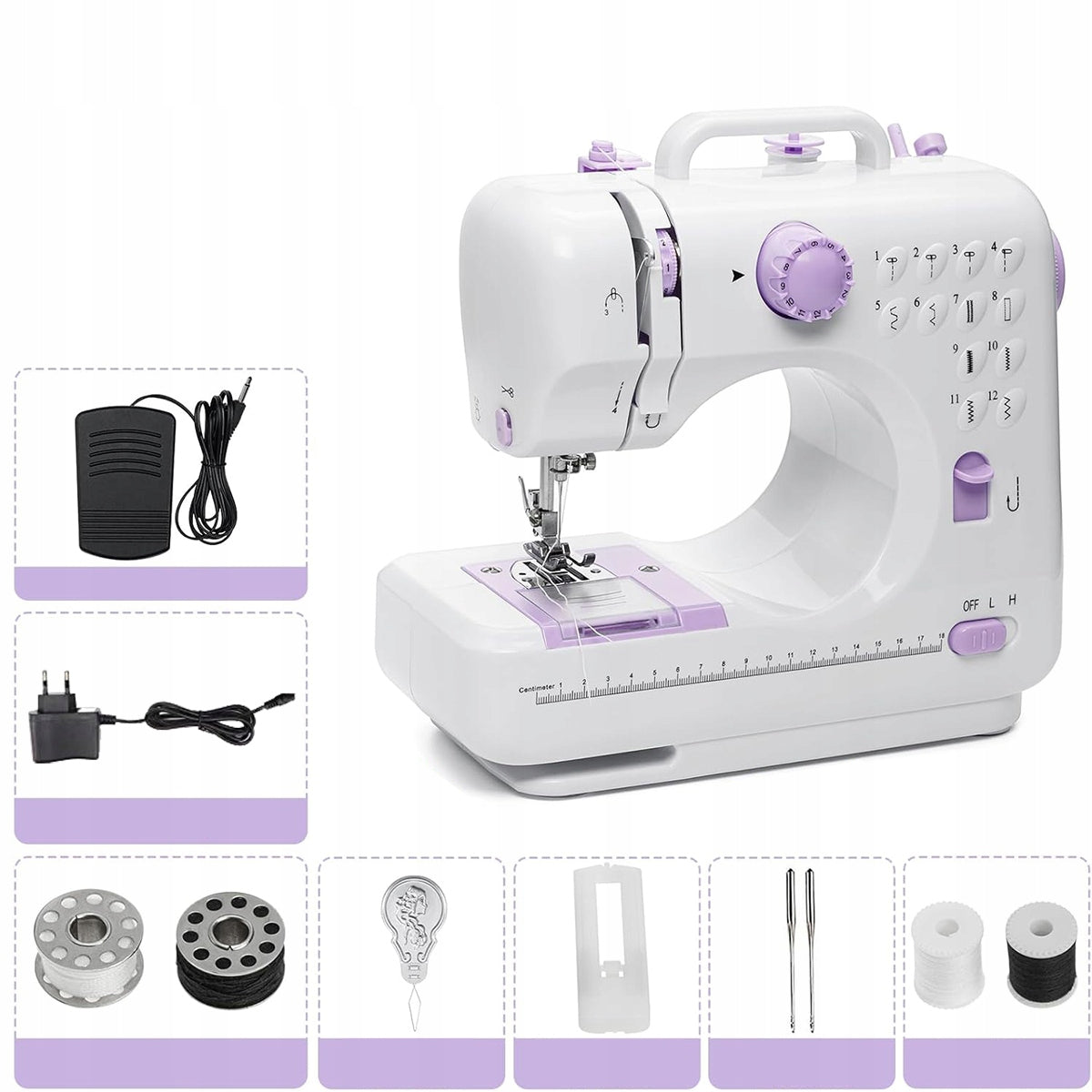 MINI HOME SEWING MACHINE MECHANICAL EASY 12 STITCHES FOR KIDS Brand no brand