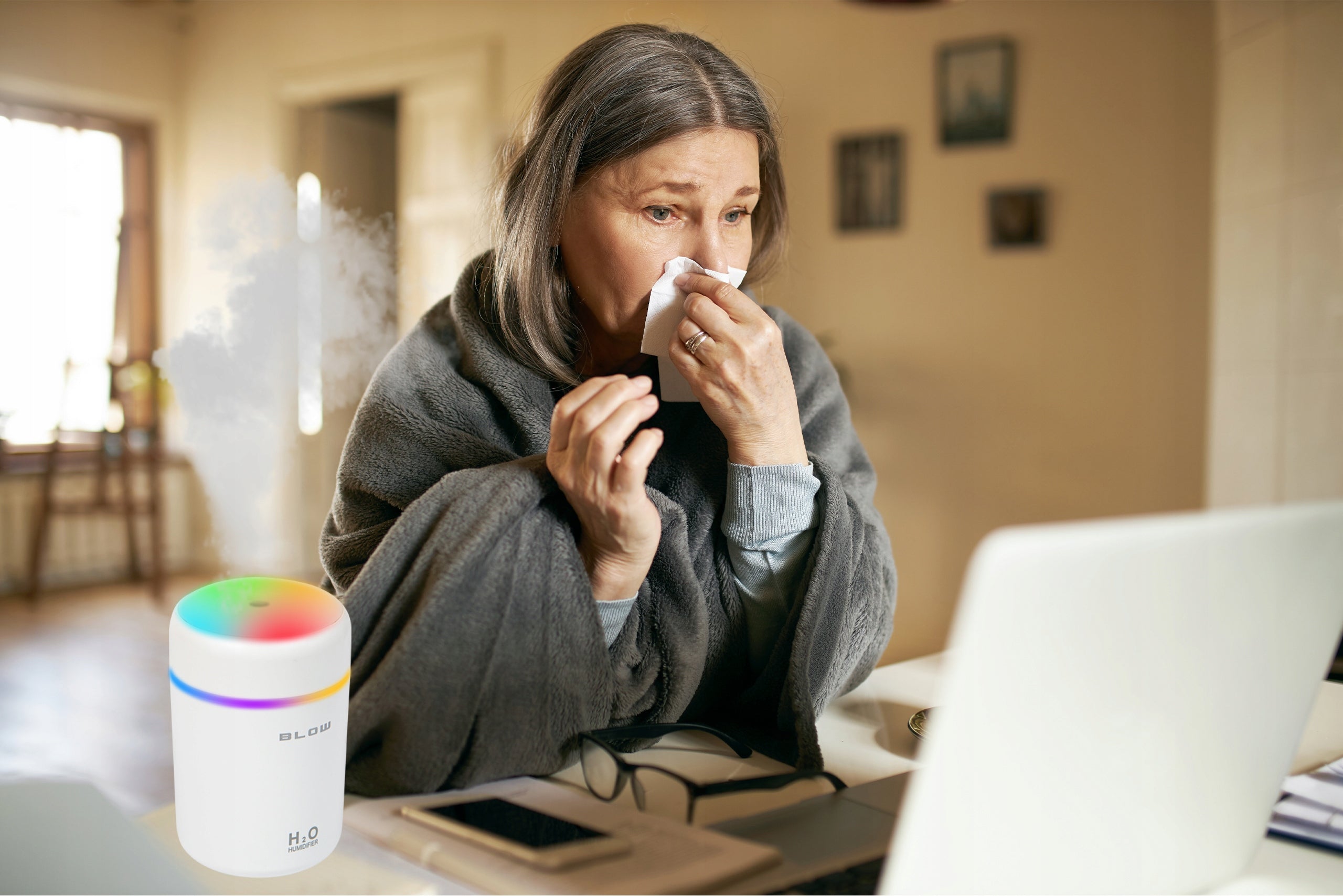 MINI HUMIDIFIER AROMATHERAPY AROMA DIFFUSER RGB NIGHT LIGHT EAN (GTIN) 5900804142263
