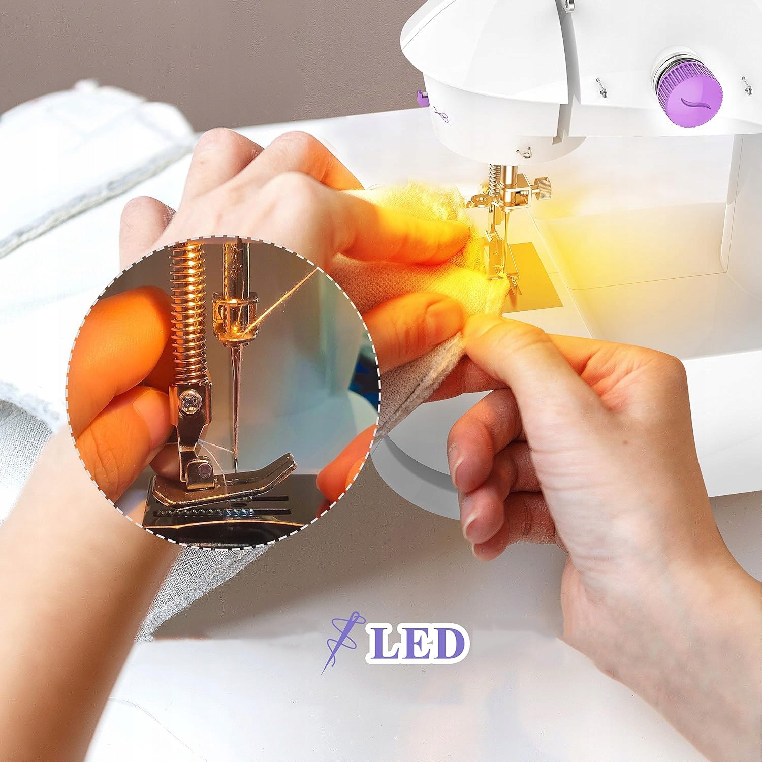 MINI LED SEWING MACHINE FOR CHILDREN ADJUSTABLE SPEED WITH FOOT PEDAL Brand no brand